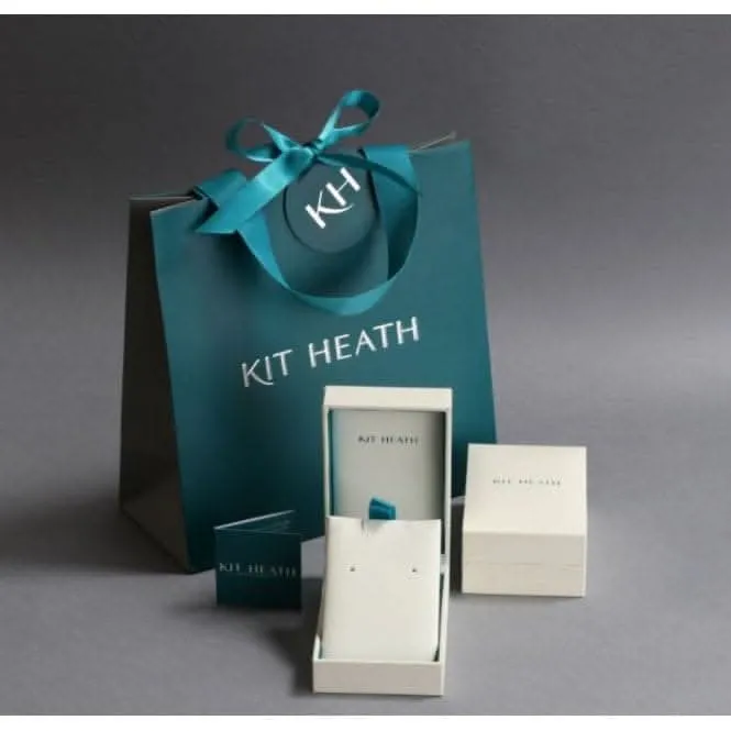 Kit Heath Entwine Twine Twist Rhodium Plate Drop Earrings 60223RP Kit Heath Jewelry And Accessories