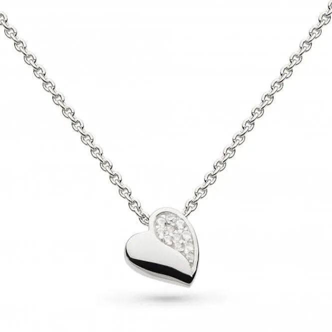 Kit Heath Miniature Sparkle Zirconia Sweet Heart 17" Necklace 90032CZ Kit Heath Jewelry And Accessories