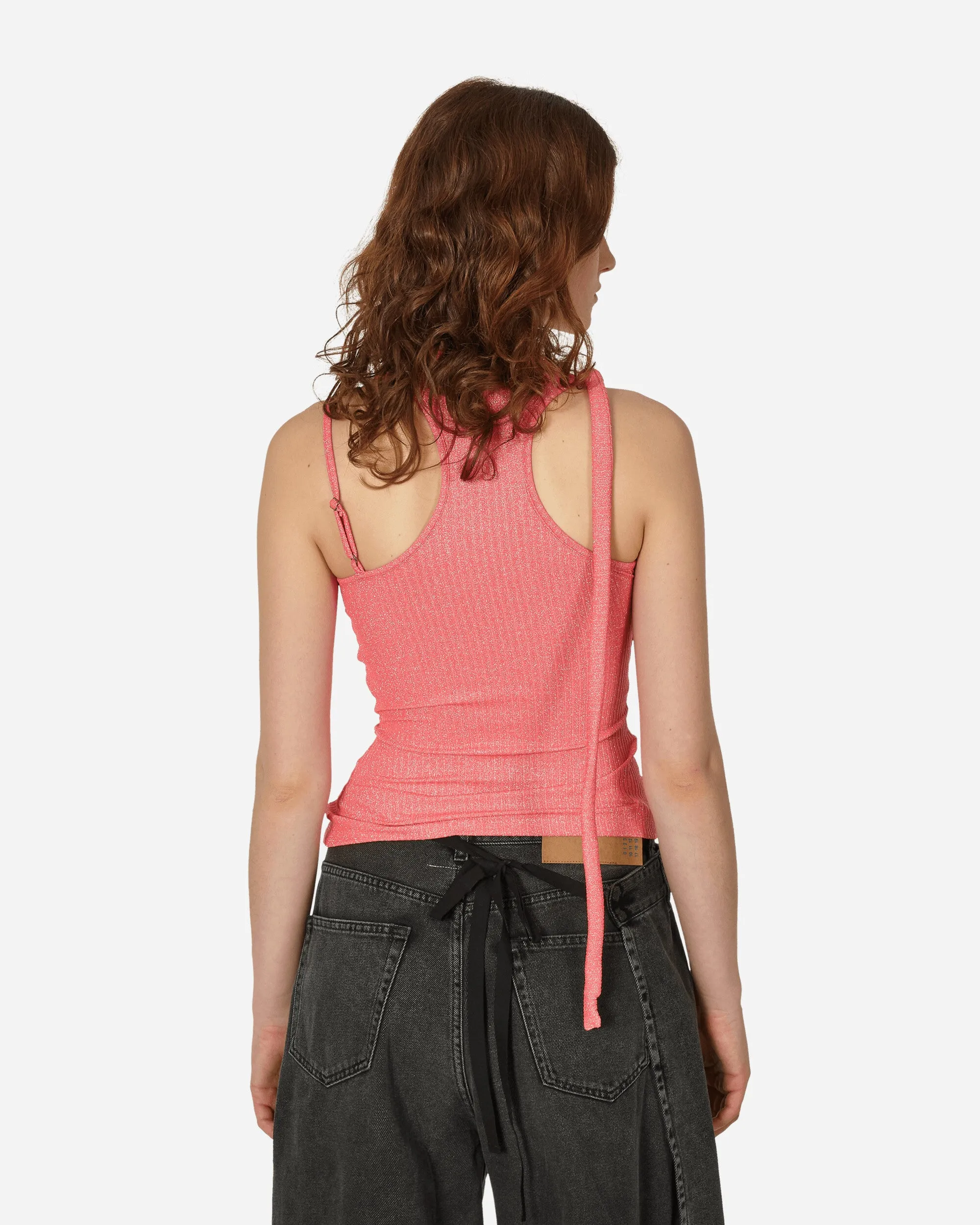 Layered Cut-Out Tank Top Pink