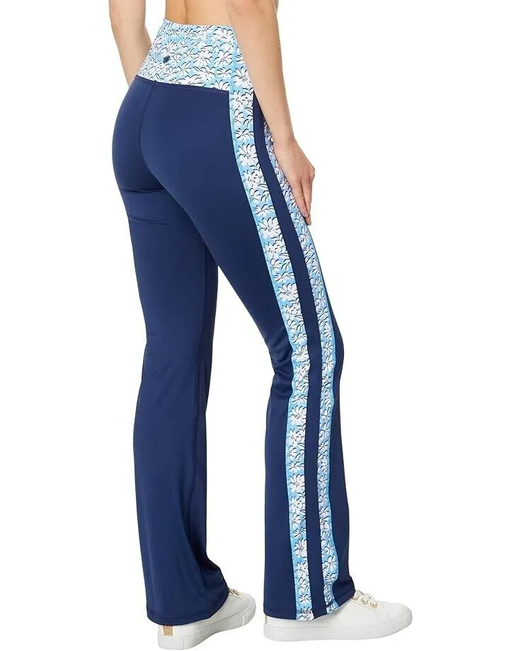 Lilly Pulitzer Carpe Vita Legging Womens Small Navy Floral Stretch Flared ERK136