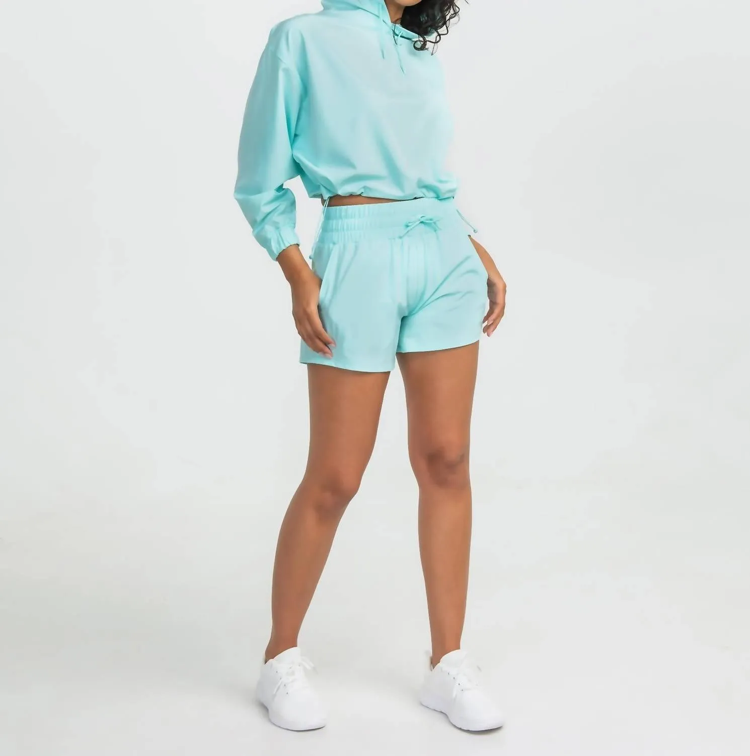 Lined Hybrid Shorts In Crystal Cove
