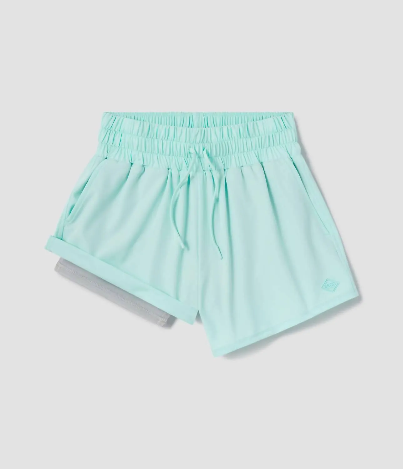 Lined Hybrid Shorts In Crystal Cove