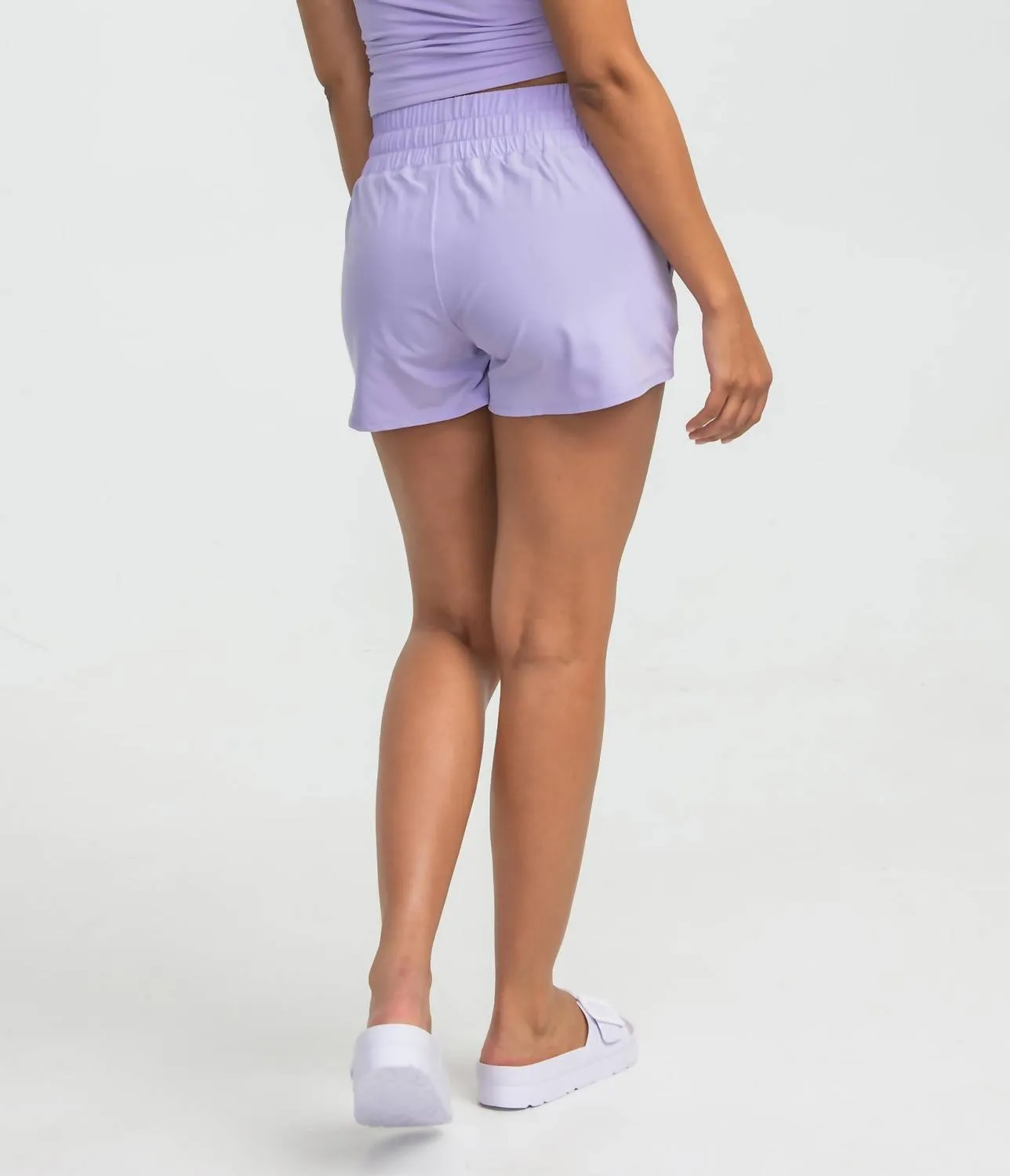 Lined Hybrid Shorts In Purple Rose