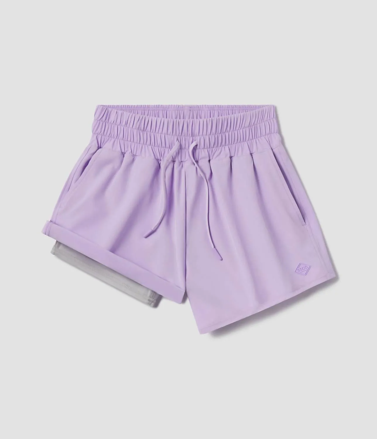 Lined Hybrid Shorts In Purple Rose