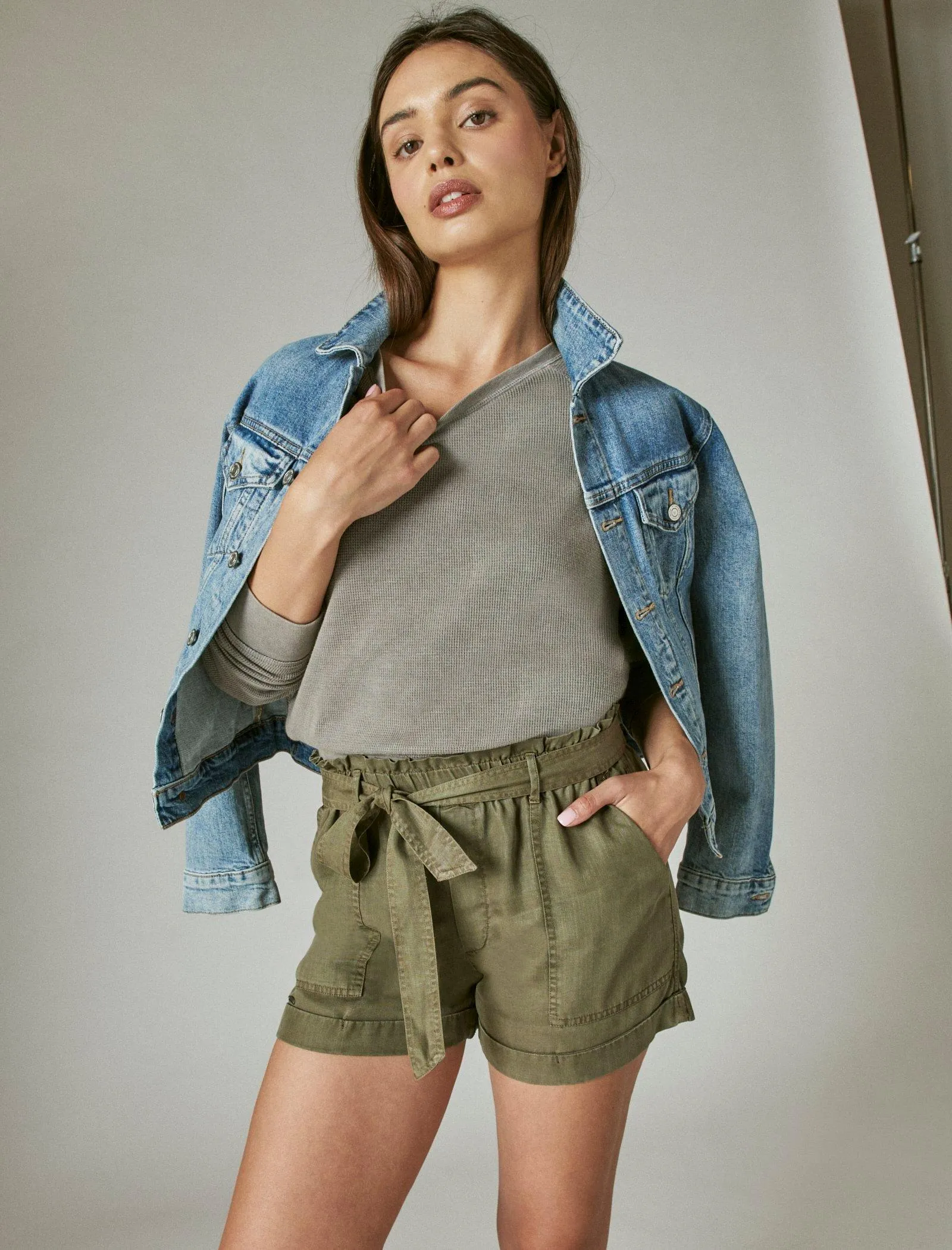 Lucky Brand Womens Paperbag Shorts