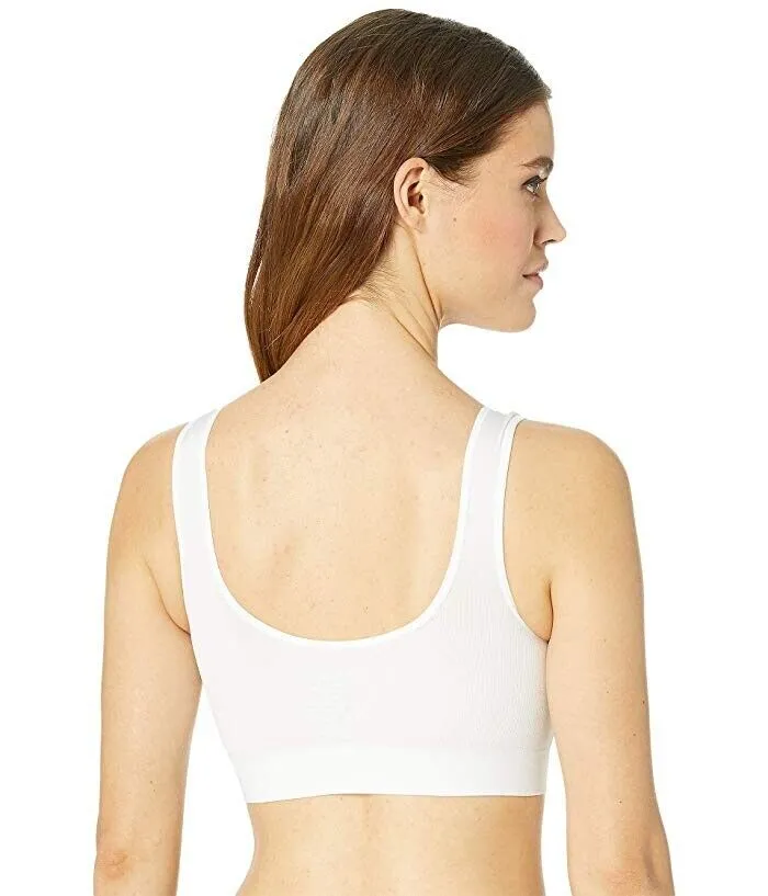 Magic Bodyfashion Sports Bra Women's Medium White Stretch Performance FZP028