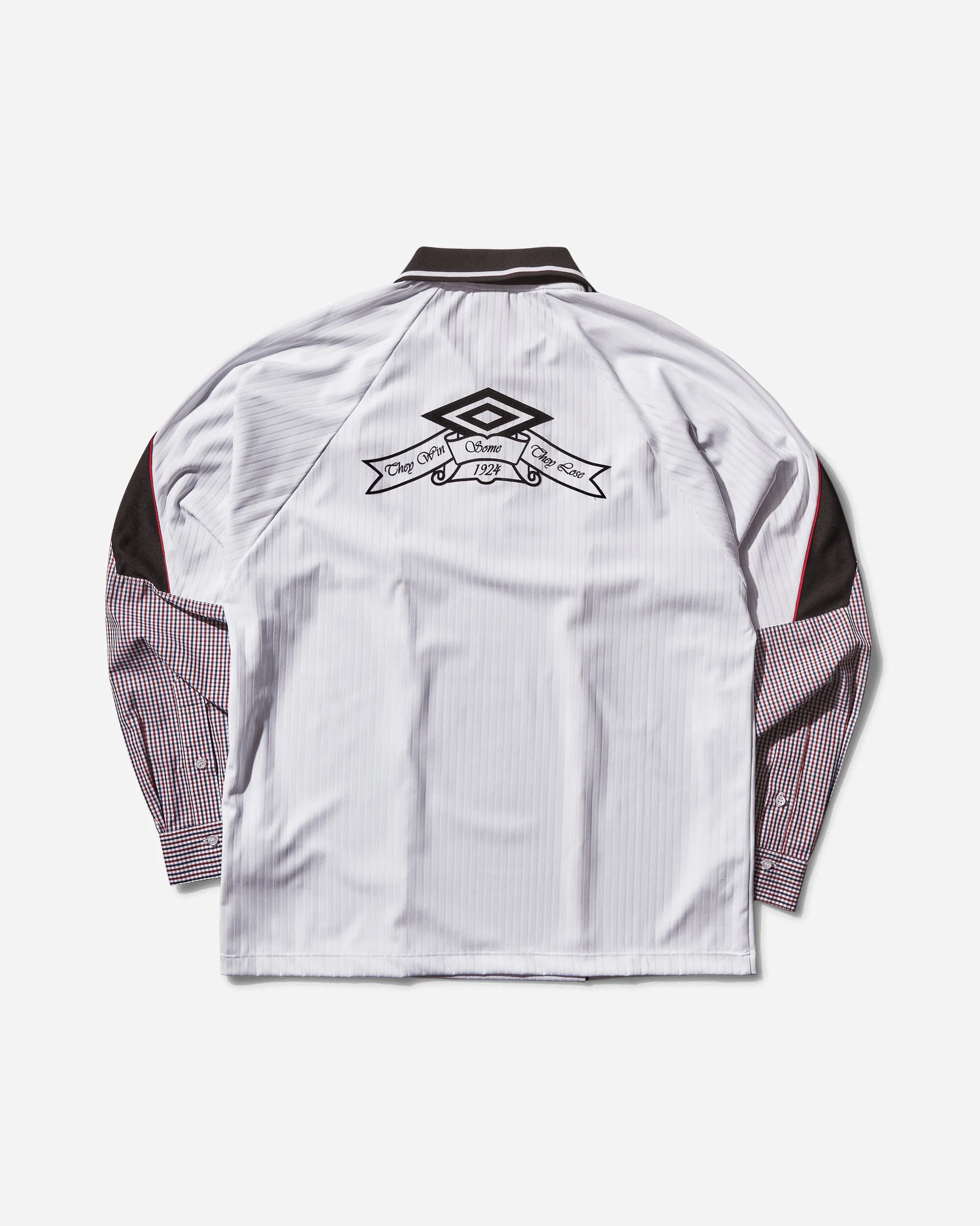 Men's Gingham Cut Up Polo White