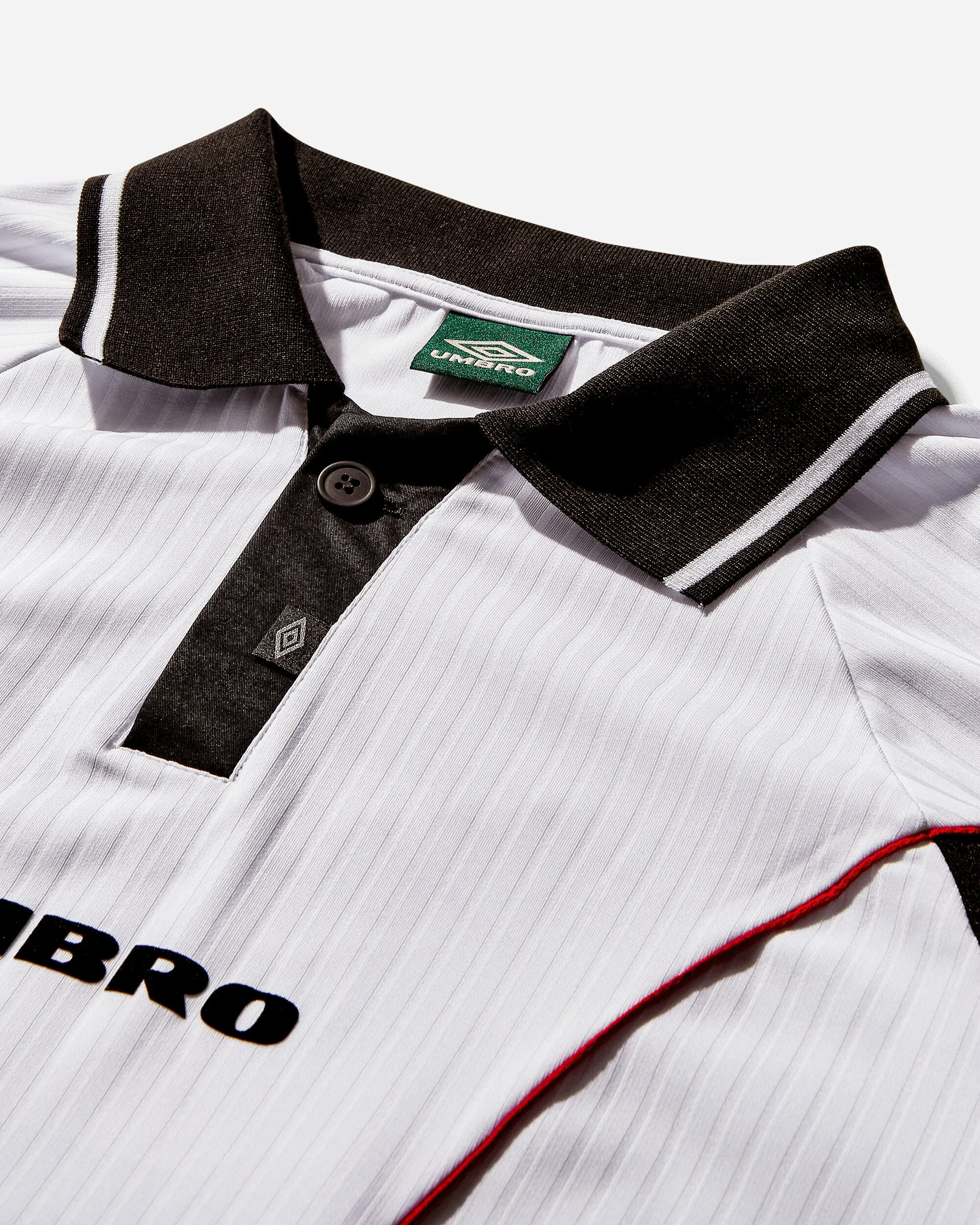 Men's Gingham Cut Up Polo White