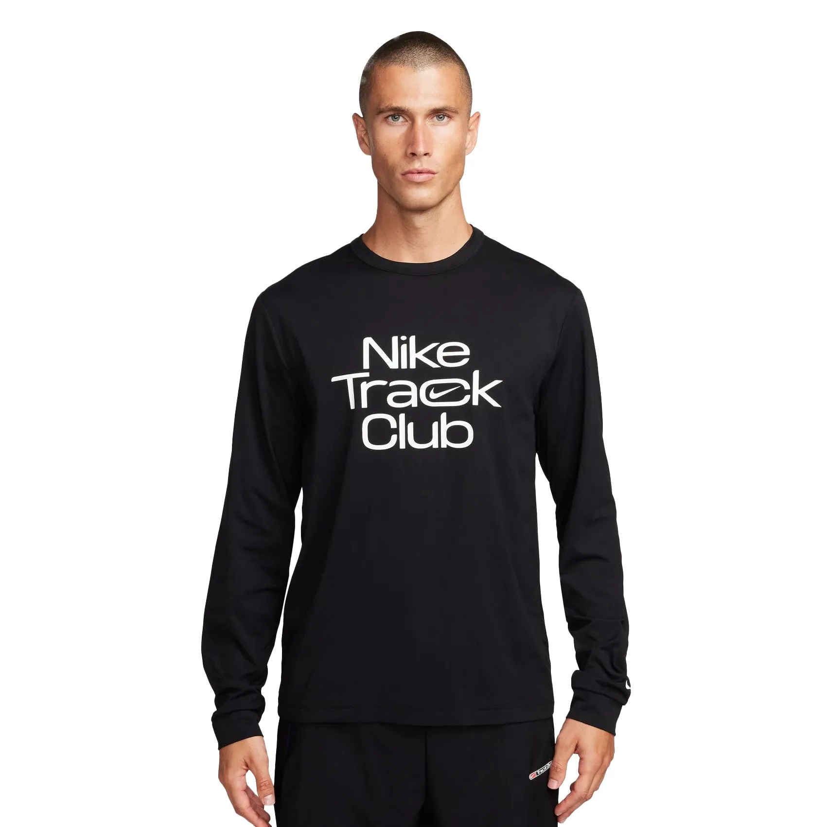 Mens Nike Track Club Dri-FIT Long-Sleeve Running Top