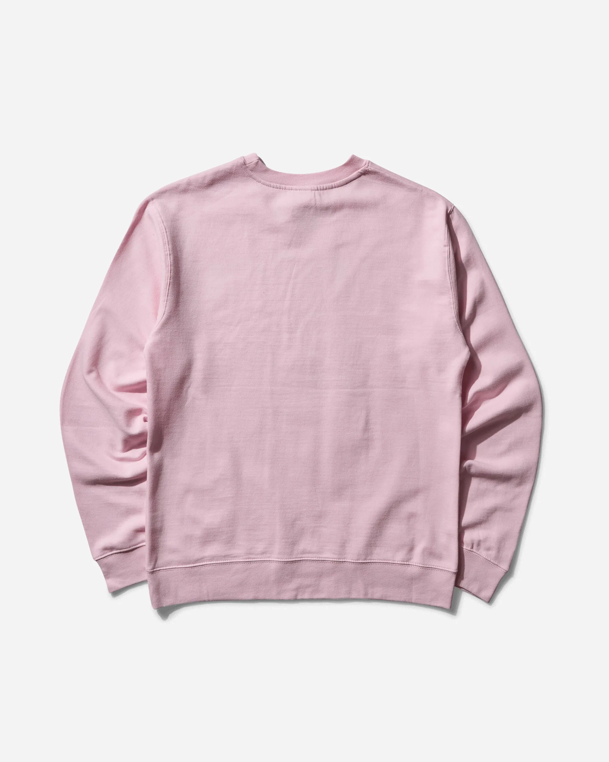 Men's Smiley Jesus Crewneck Sweatshirt Pink