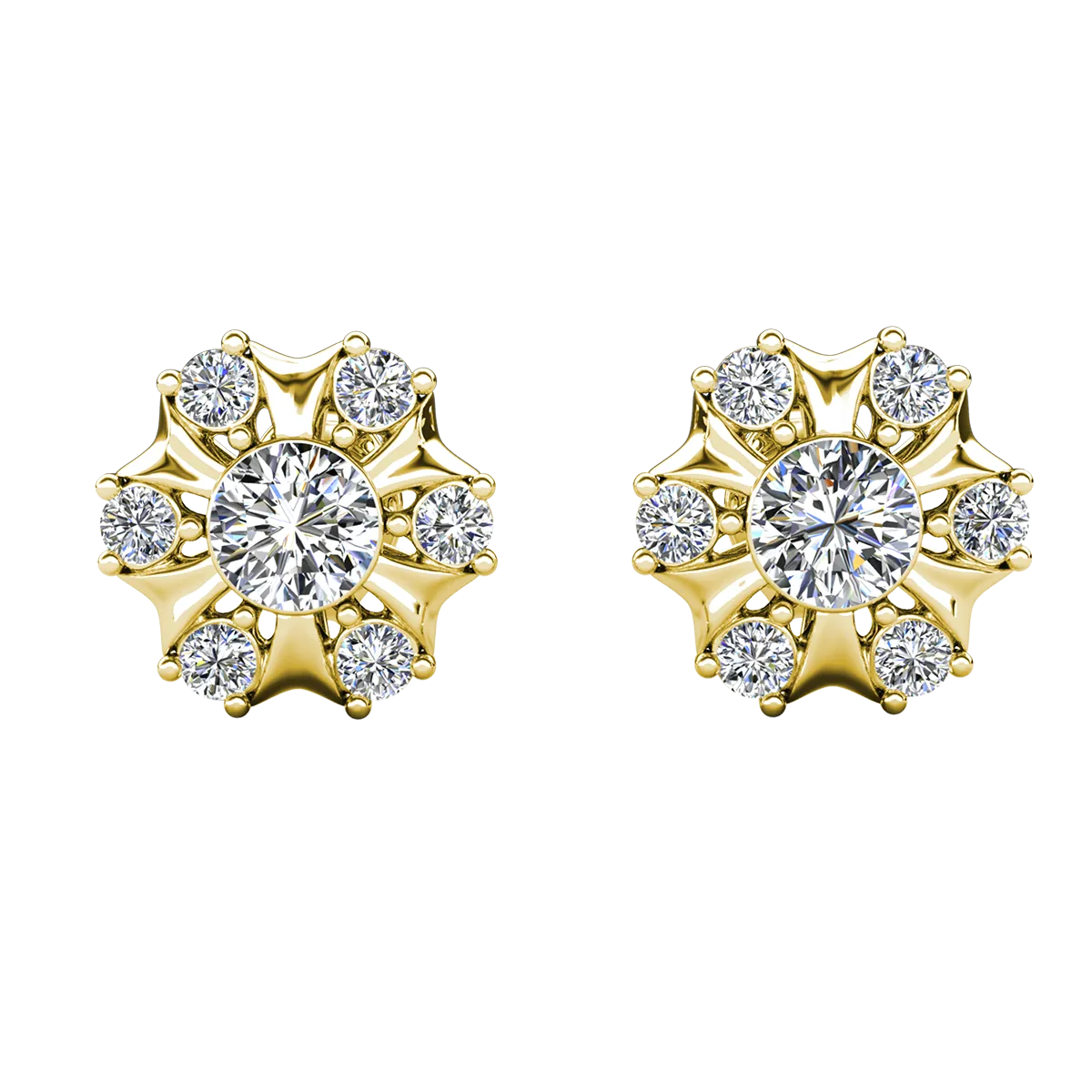 Millie 18k White Gold Plated Stud Earrings with Swarovski Crystals