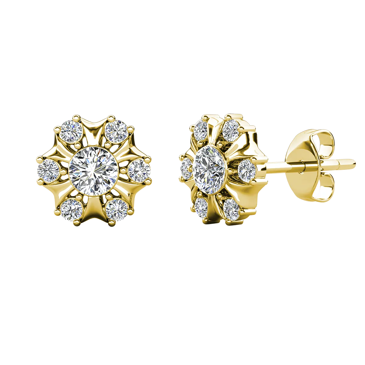 Millie 18k White Gold Plated Stud Earrings with Swarovski Crystals