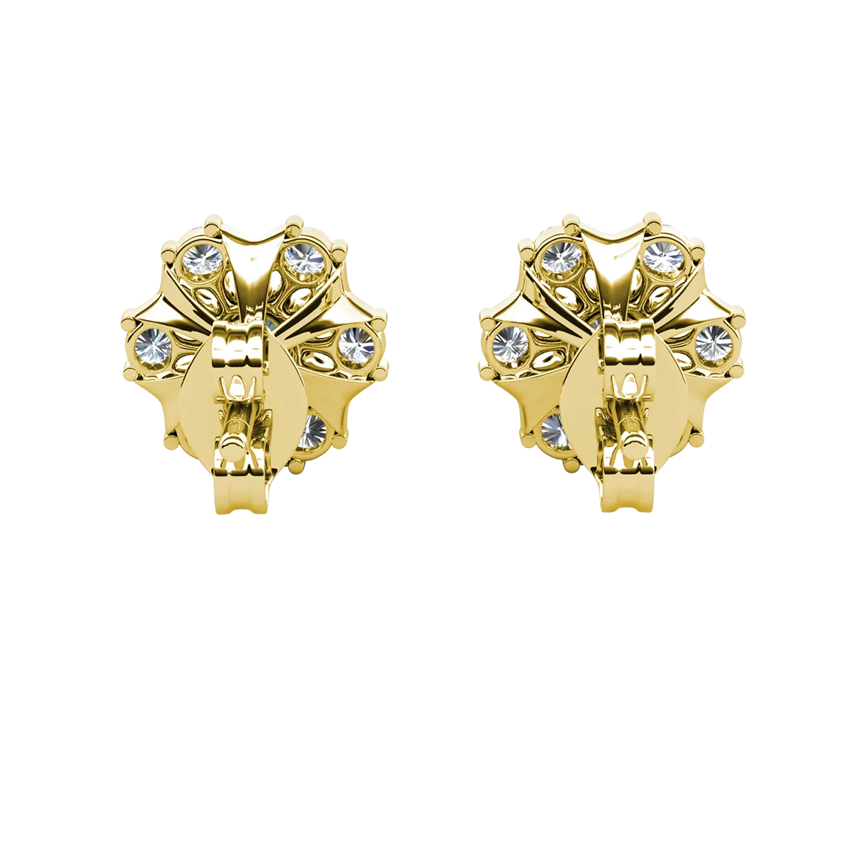 Millie 18k White Gold Plated Stud Earrings with Swarovski Crystals