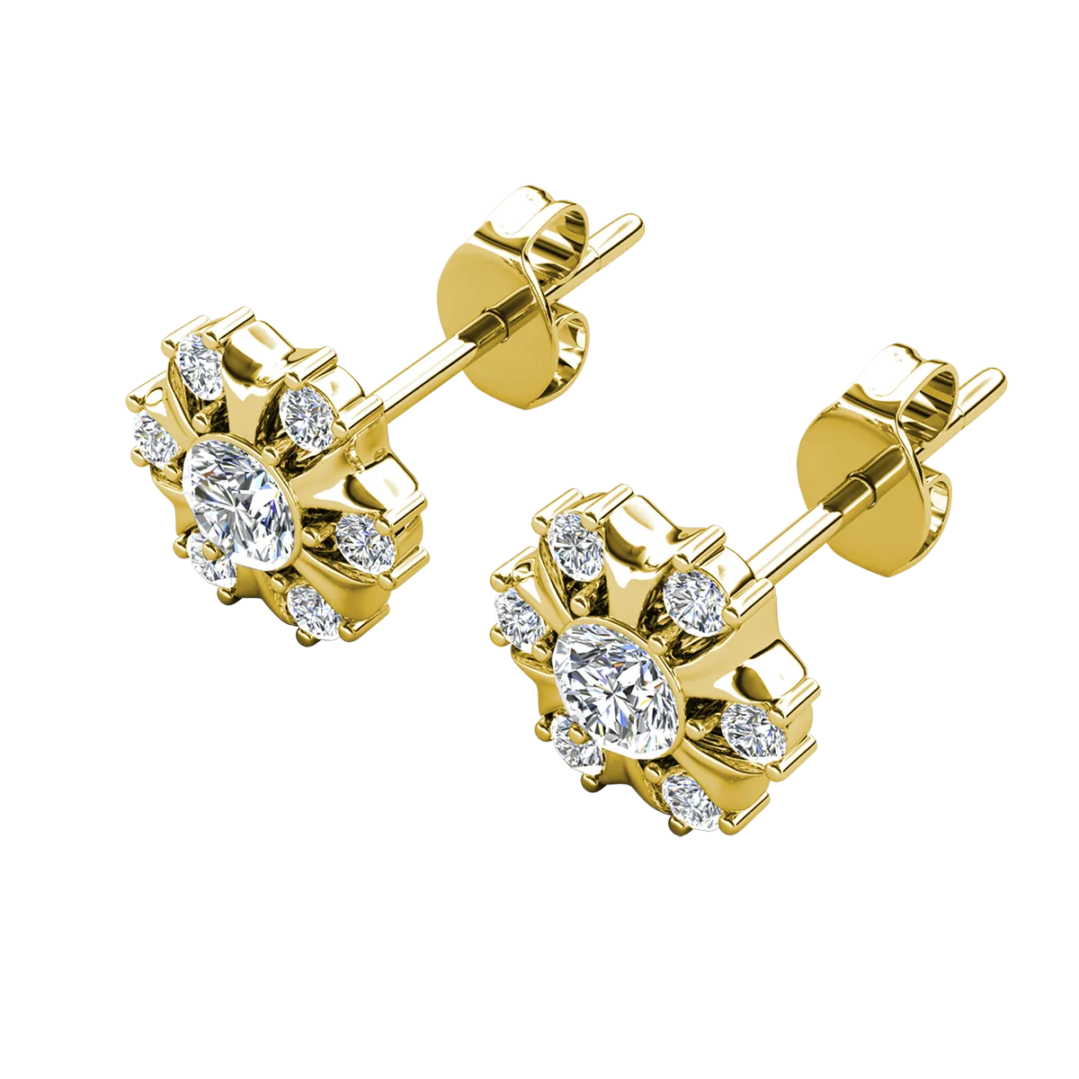 Millie 18k White Gold Plated Stud Earrings with Swarovski Crystals