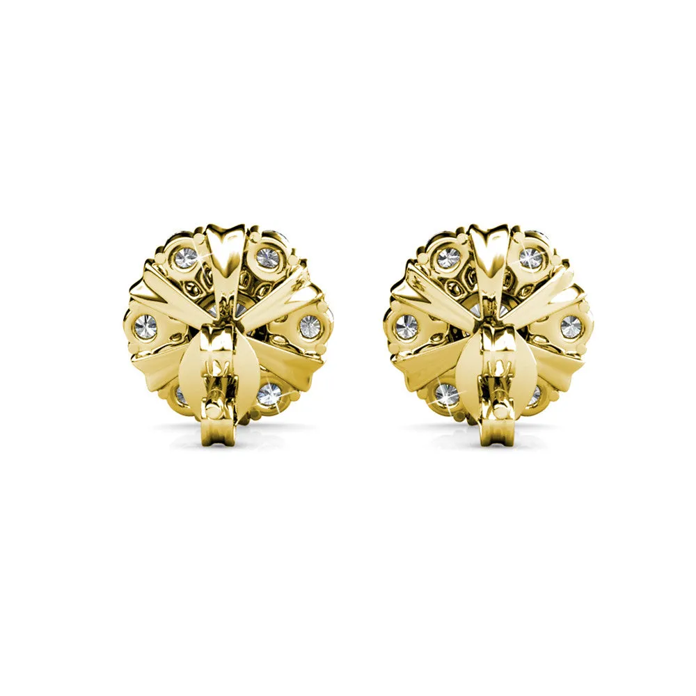 Millie 18k White Gold Plated Stud Earrings with Swarovski Crystals
