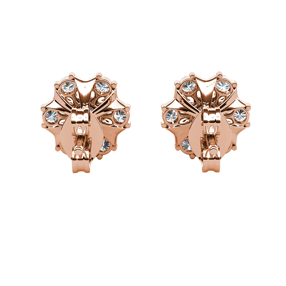 Millie 18k White Gold Plated Stud Earrings with Swarovski Crystals