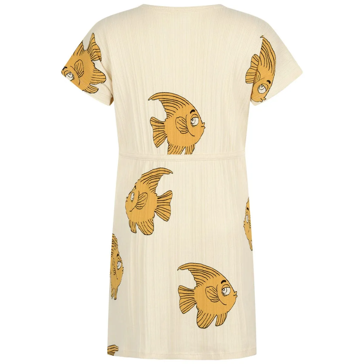 Mini Rodini Girls Cotton Fish Print Dress
