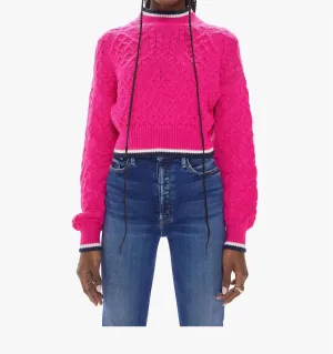 Mock Neck Jumper Crop Sweater In Bright Someday