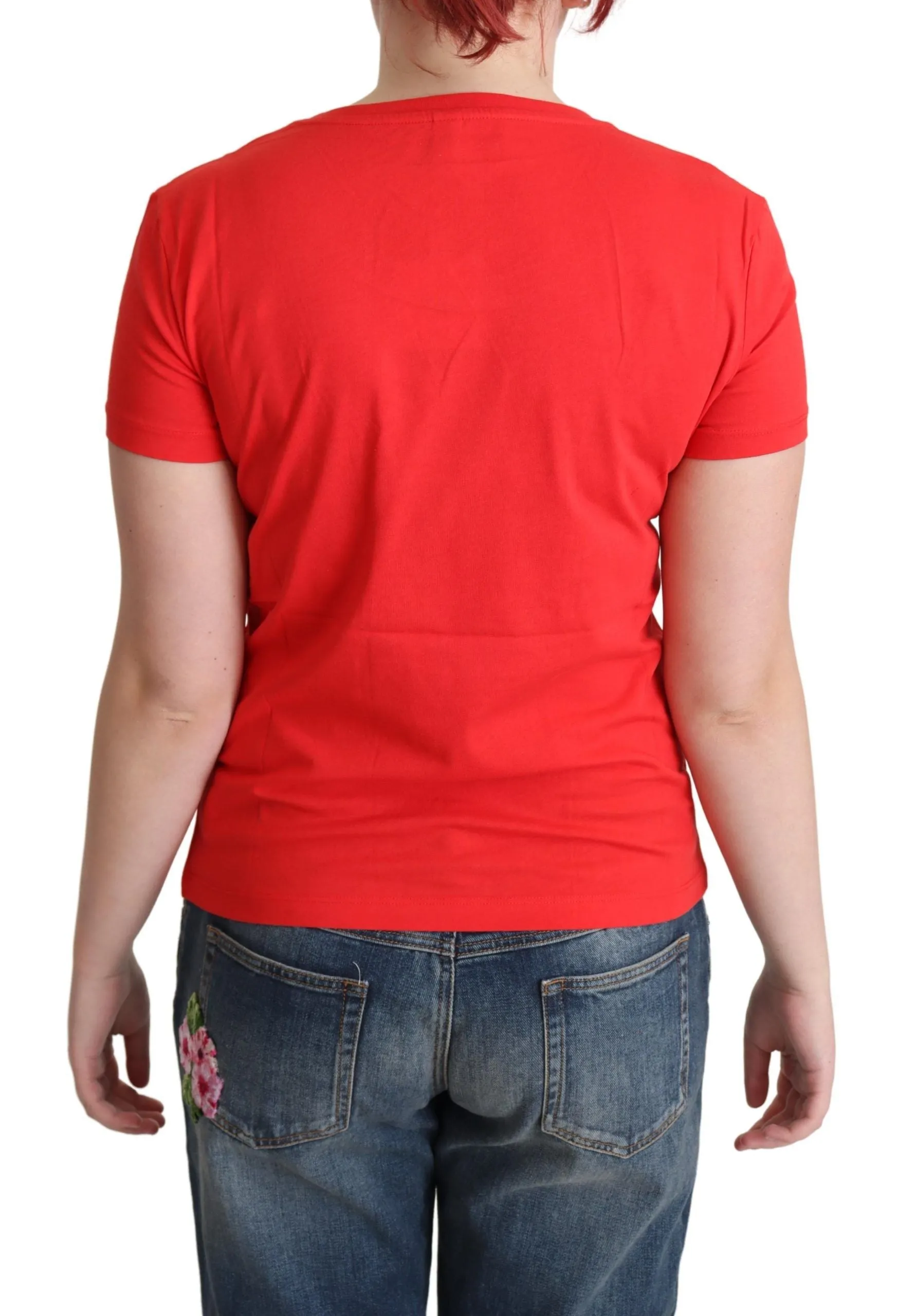 Moschino  Cotton Come Play 4 Us Print Tops Blouse Women's T-shirt