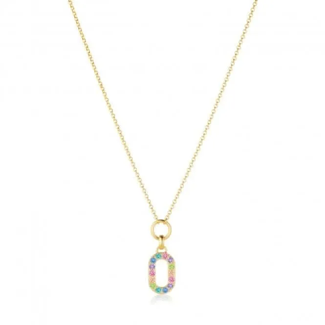 Multicoloured Zirconia Capizzi Piccolo Necklace SJ-N42230-XCZ-YG Sif Jakobs Jewellery
