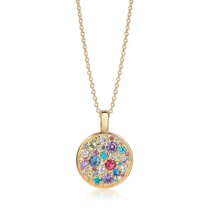 Multicoloured Zirconia Novara Pendant SJ-P1036-XCZ(YG)/45 Sif Jakobs Jewellery