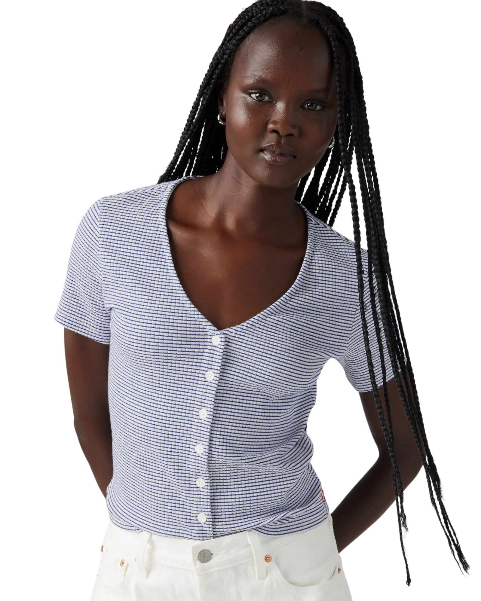 Muse T-Shirt in Mesa Stripe Mazarine Blue