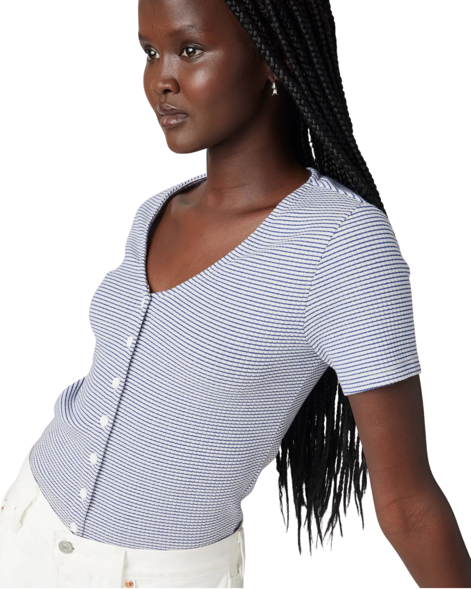 Muse T-Shirt in Mesa Stripe Mazarine Blue