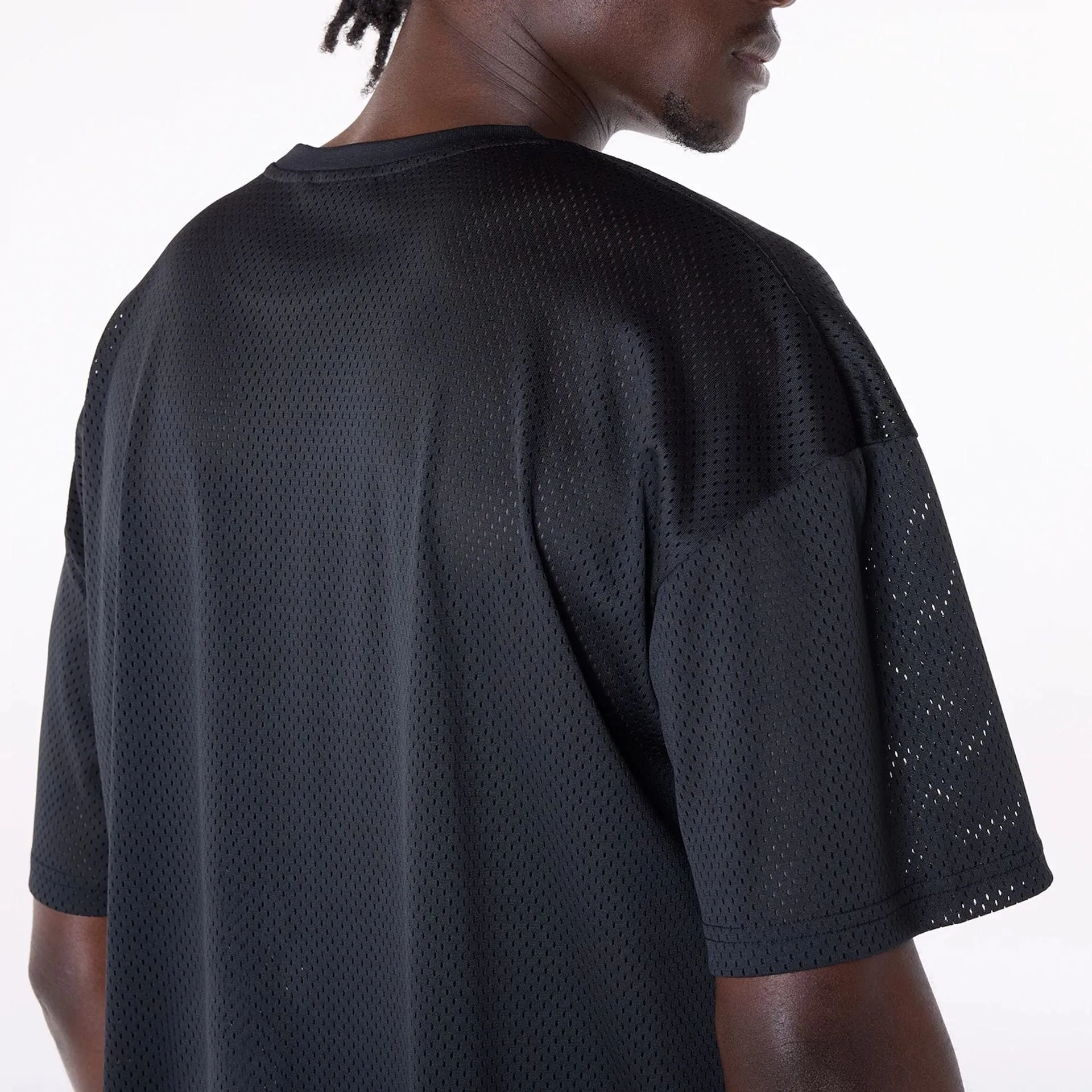 New Era T-Shirts And Tank Tops Chicago Bulls NBA Graphic Black Mesh T-Shirt