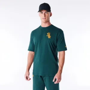 New Era T-Shirts And Tank Tops Chicago White Sox League Essential Dark Green Oversized T-Shirt