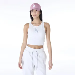 New Era T-Shirts And Tank Tops LA Dodgers Womens MLB League Essential Pastel Grey Vest