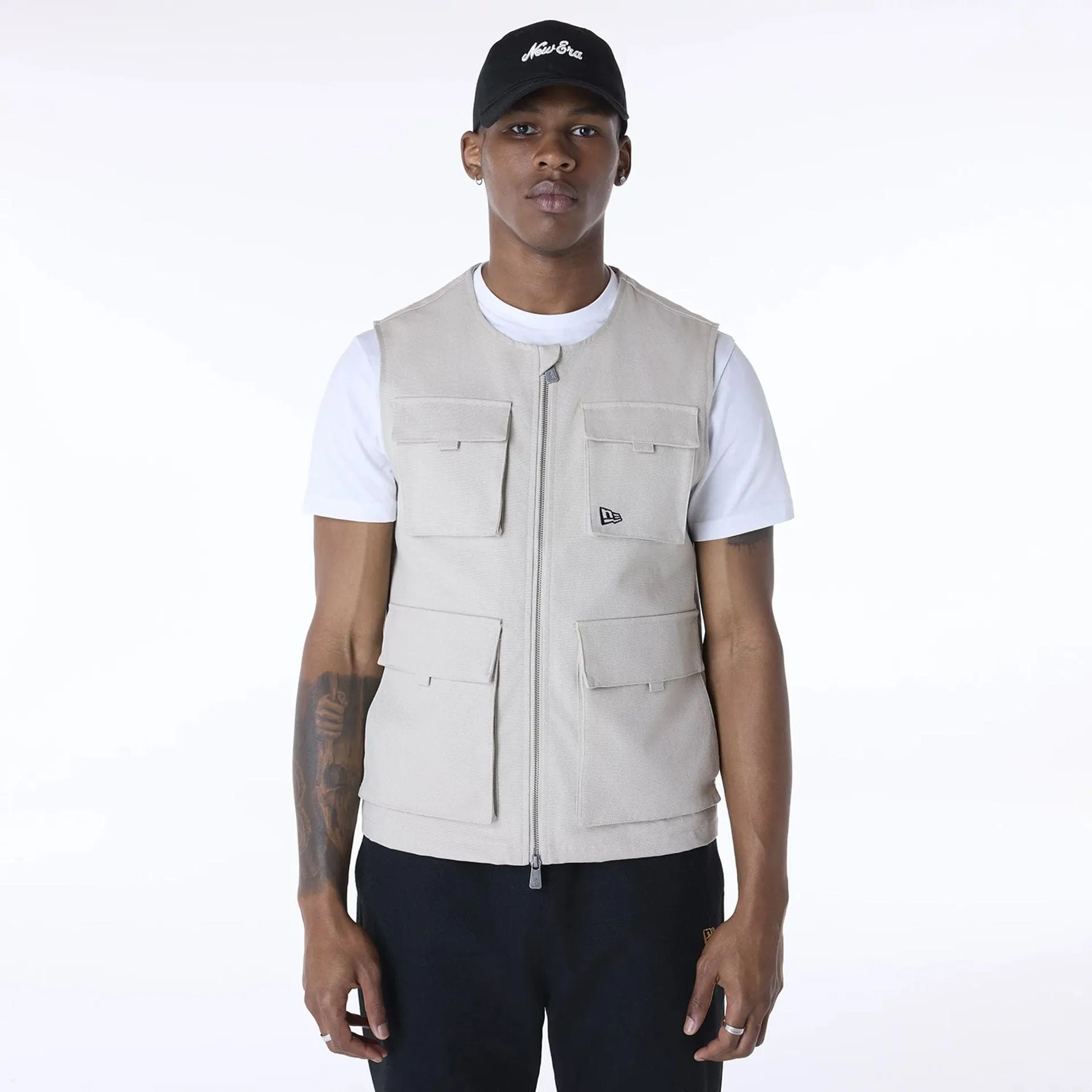 New Era T-Shirts And Tank Tops New Era Essential Cream Utility Vest