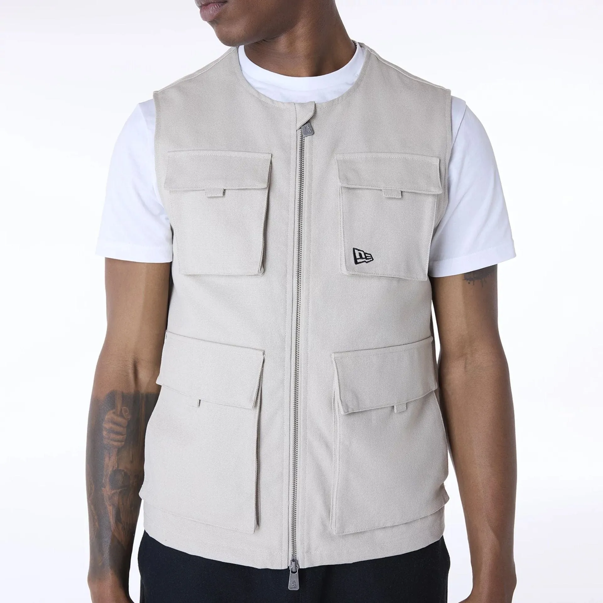 New Era T-Shirts And Tank Tops New Era Essential Cream Utility Vest
