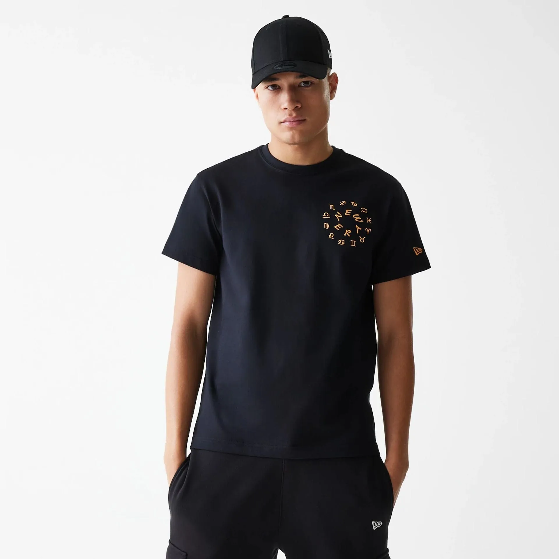 New Era T-Shirts And Tank Tops New Era Horoscope Black T-Shirt