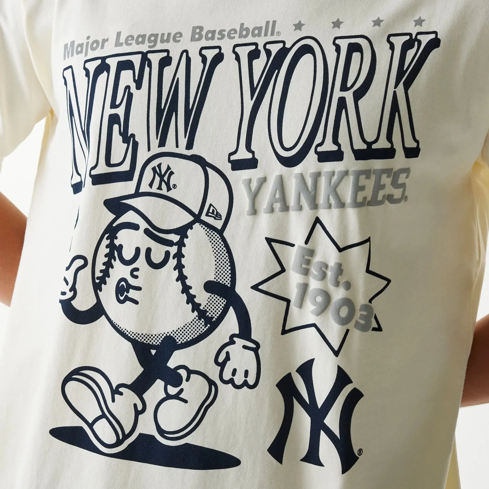 New Era T-Shirts And Tank Tops New York Yankees MLB Sport Classic Cream T-Shirt