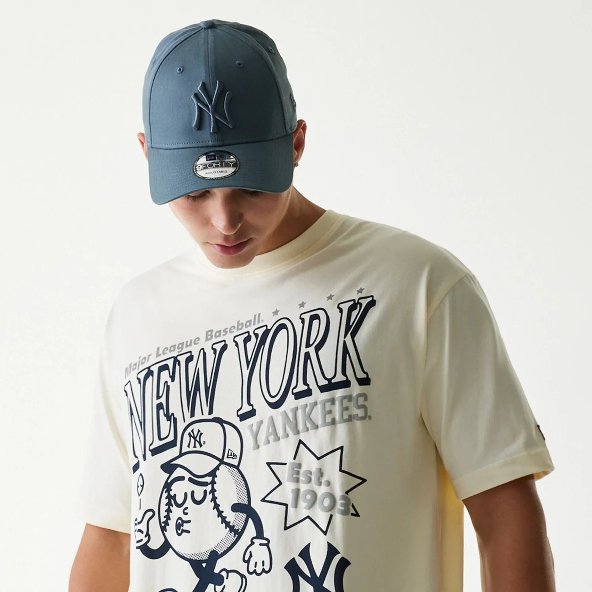 New Era T-Shirts And Tank Tops New York Yankees MLB Sport Classic Cream T-Shirt