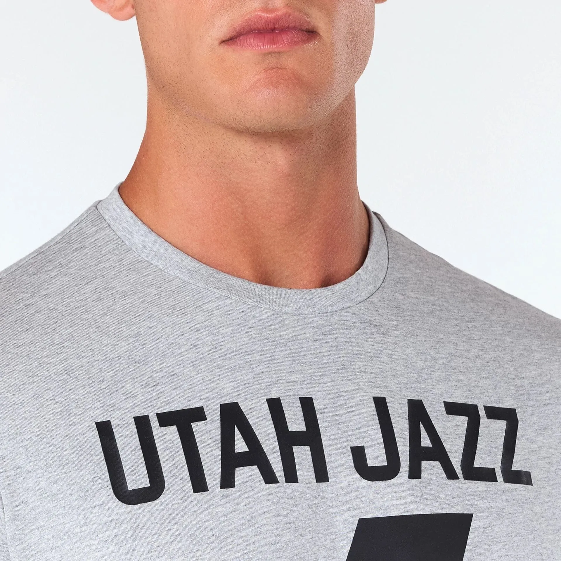 New Era T-Shirts And Tank Tops Utah Jazz NBA Grey T-Shirt