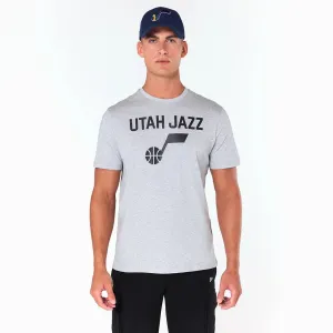New Era T-Shirts And Tank Tops Utah Jazz NBA Grey T-Shirt