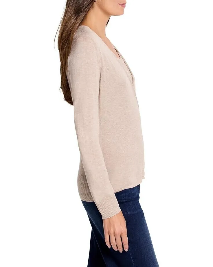 NIC ZOE All Year 4-Way Sweater Women's Small Beige Cotton Blend Cardigan JDM351