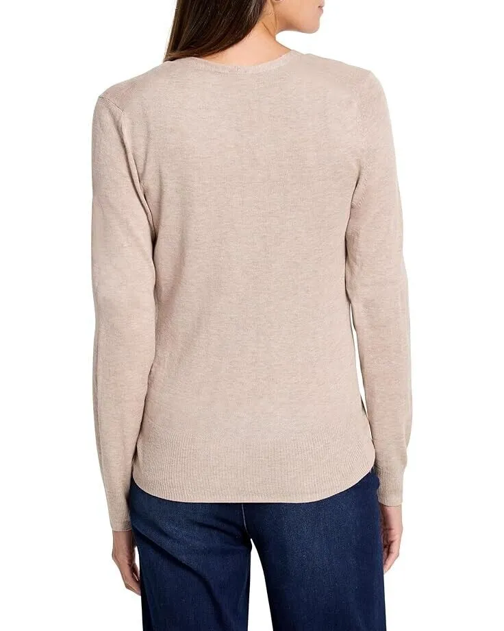 NIC ZOE All Year 4-Way Sweater Women's Small Beige Cotton Blend Cardigan JDM351