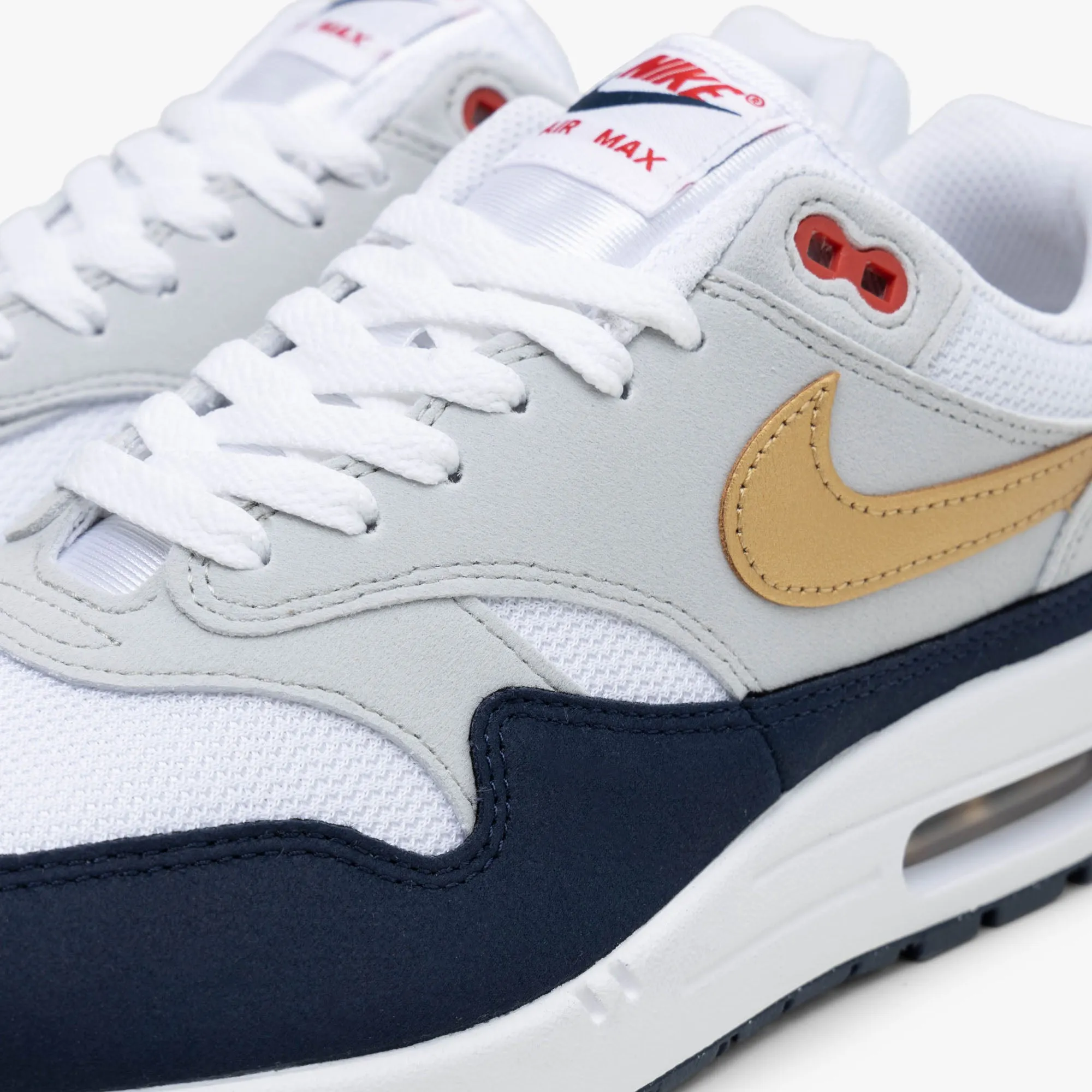 Nike Footwear Nike Air Max 1 Obsidian / Metallic Gold - White