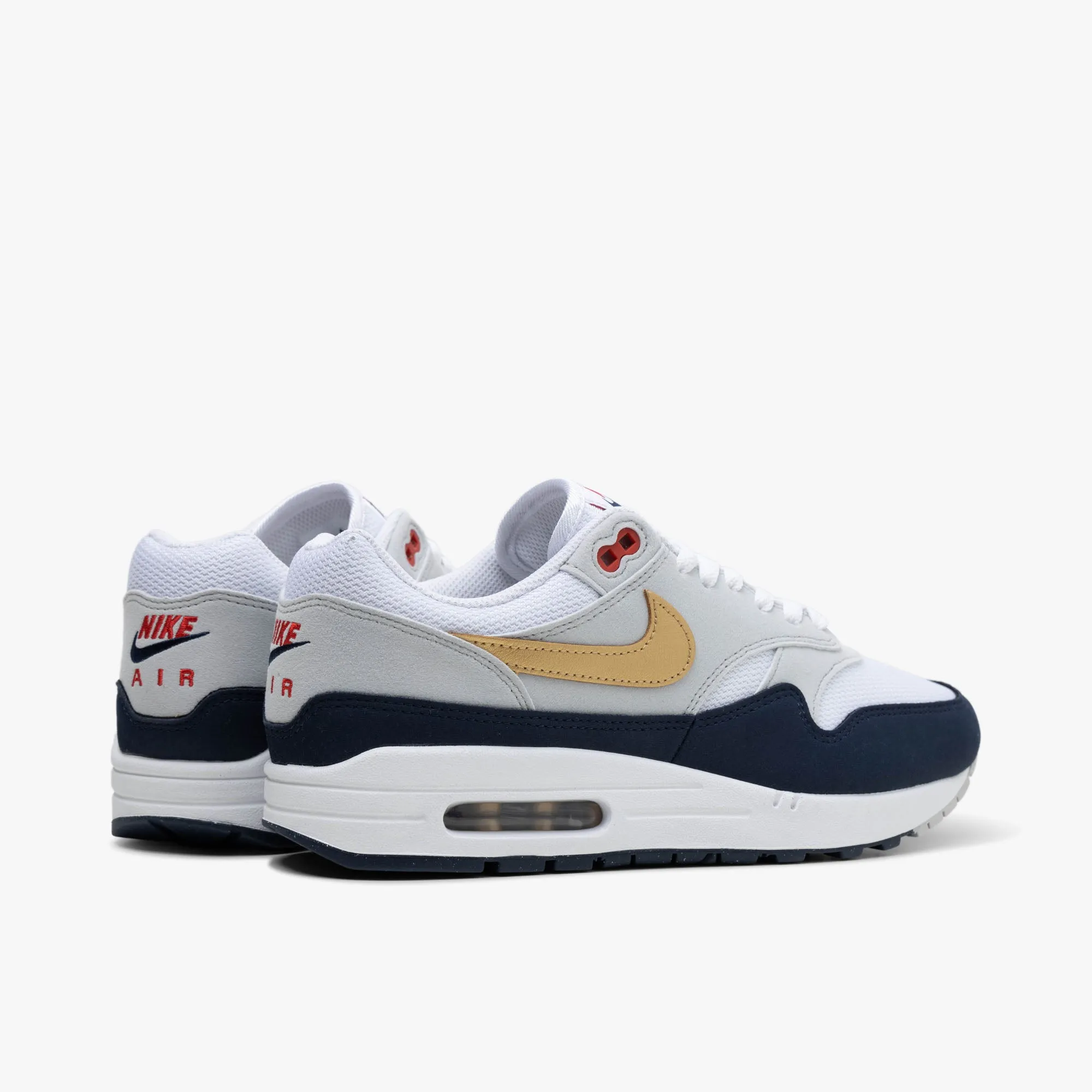 Nike Footwear Nike Air Max 1 Obsidian / Metallic Gold - White