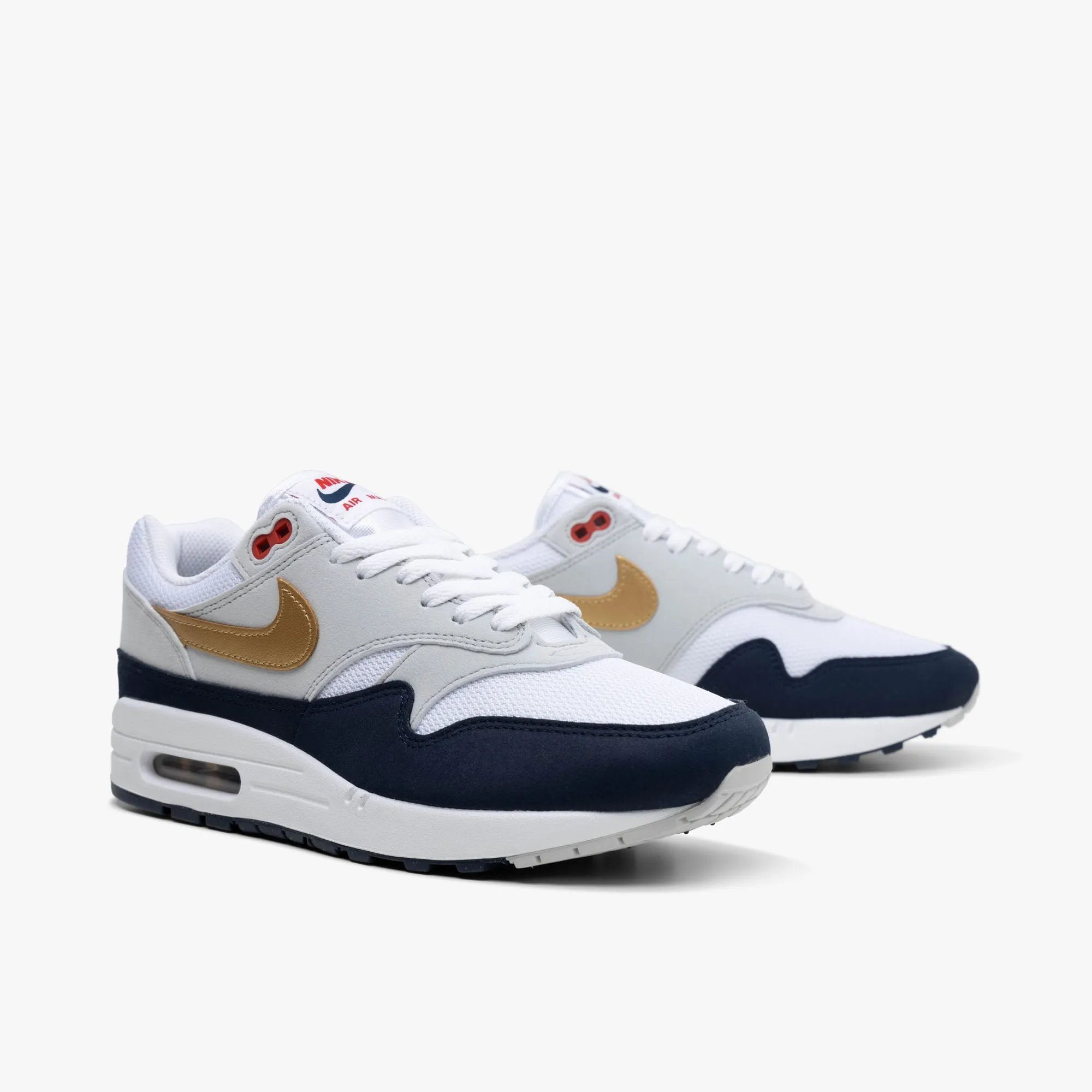 Nike Footwear Nike Air Max 1 Obsidian / Metallic Gold - White