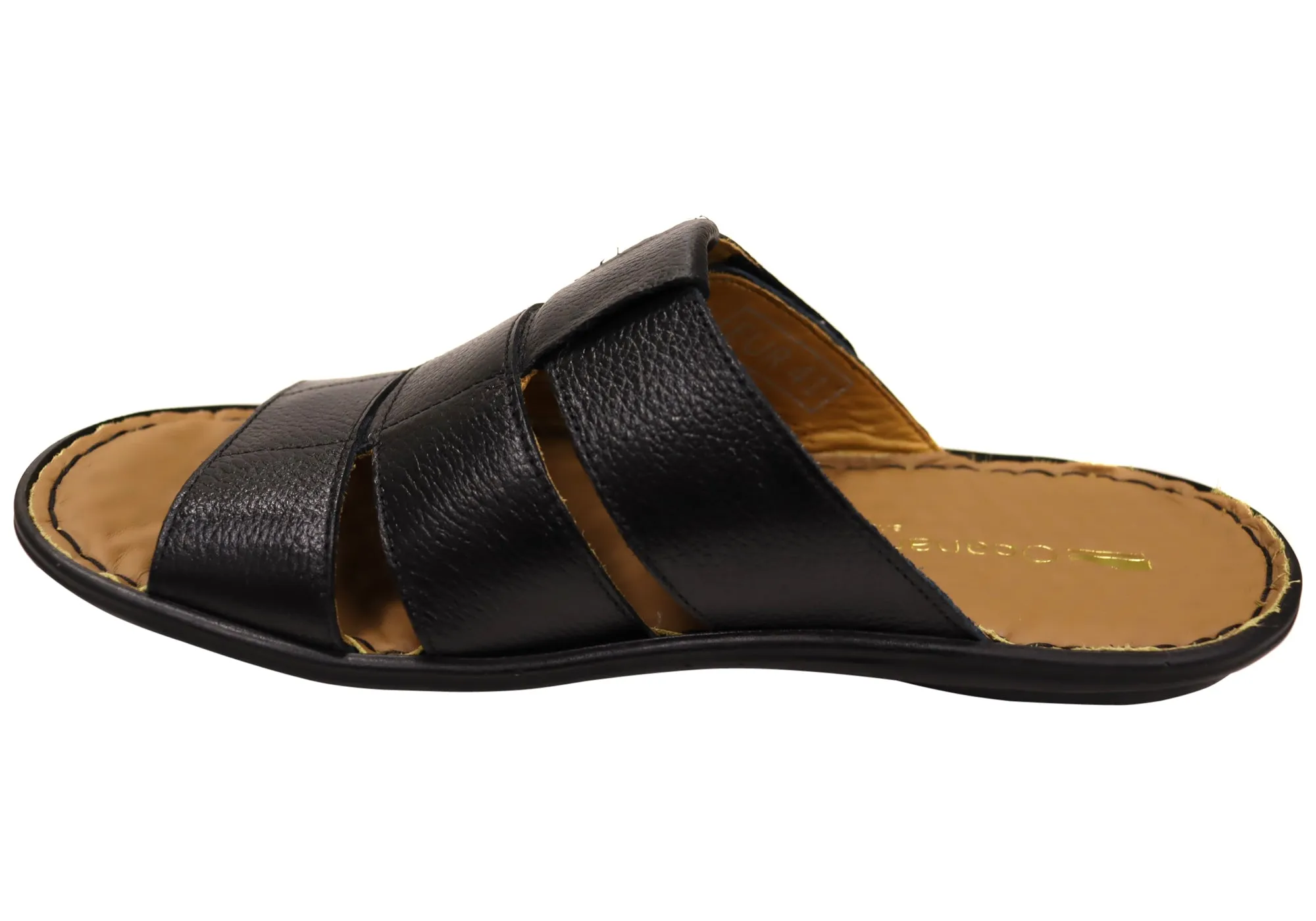 Opananken Andrew Mens Comfortable Brazilian Leather Slide Sandals Opananken Shoes