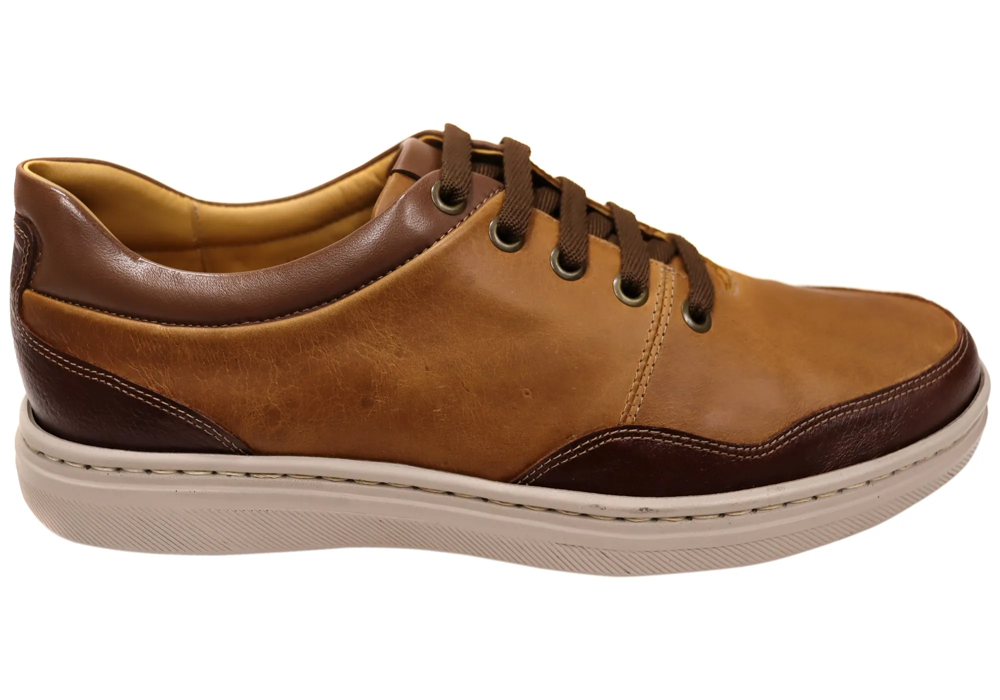Opananken Jonny Mens Comfortable Brazilian Leather Lace Up Shoes Opananken Shoes