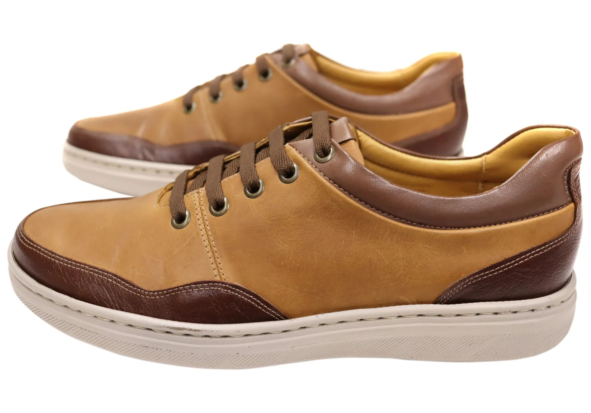 Opananken Jonny Mens Comfortable Brazilian Leather Lace Up Shoes Opananken Shoes