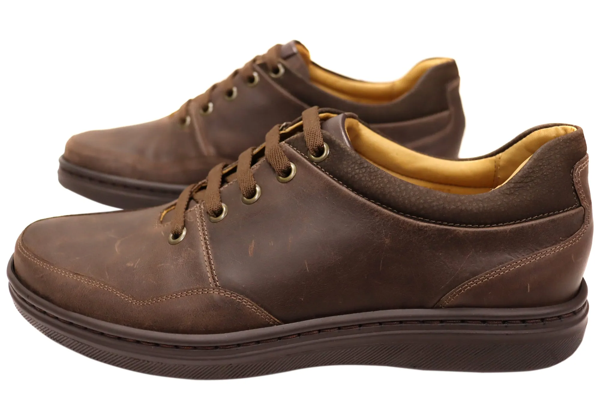 Opananken Jonny Mens Comfortable Brazilian Leather Lace Up Shoes Opananken Shoes
