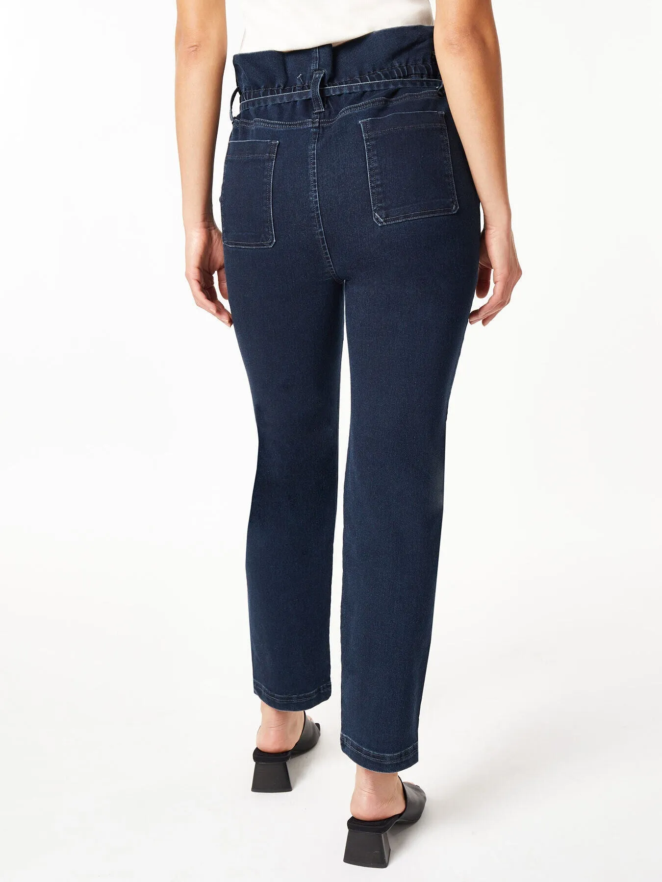 Paper Bag Waist Denim Trouser