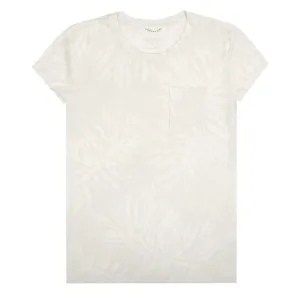 Patagonia Womens Mainstay Tee Kelp and Sand Big Dyno White