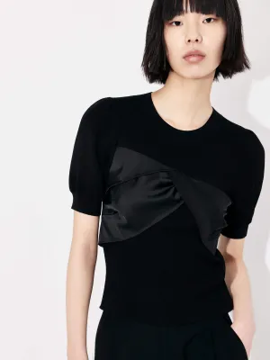 Patch Detail Ribbed Top