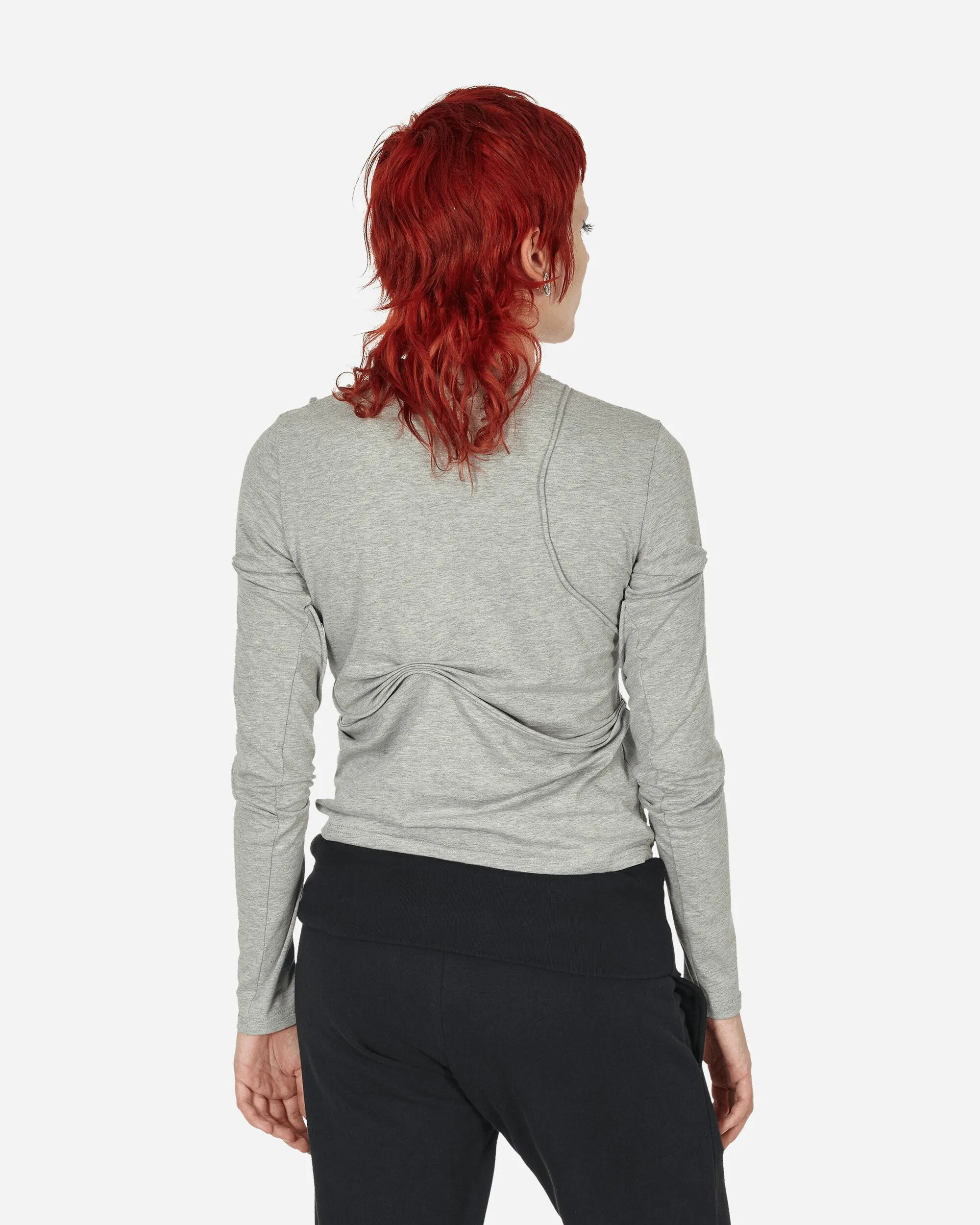 Pleated Longsleeve Top Grey